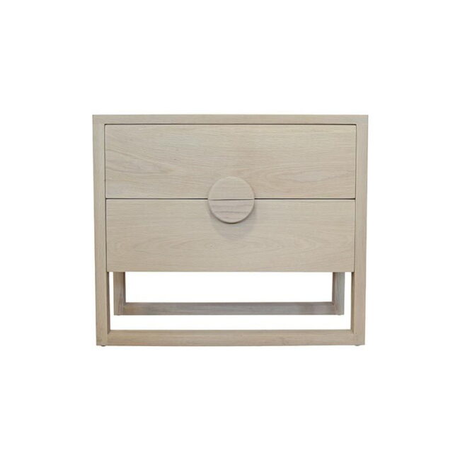 Solaris Bedside Table Marble Top